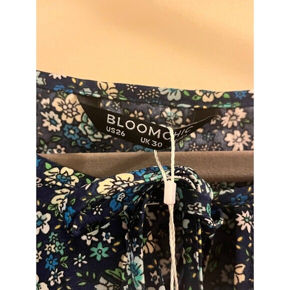 Bloomchic Top Women's Size 26 Multicolor Long Sleeves Crew Neck Pullover - Picture 6 of 8